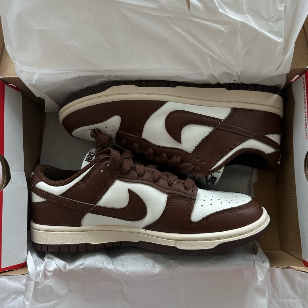 Nike Women's Chocolate Brown and White Sneakers